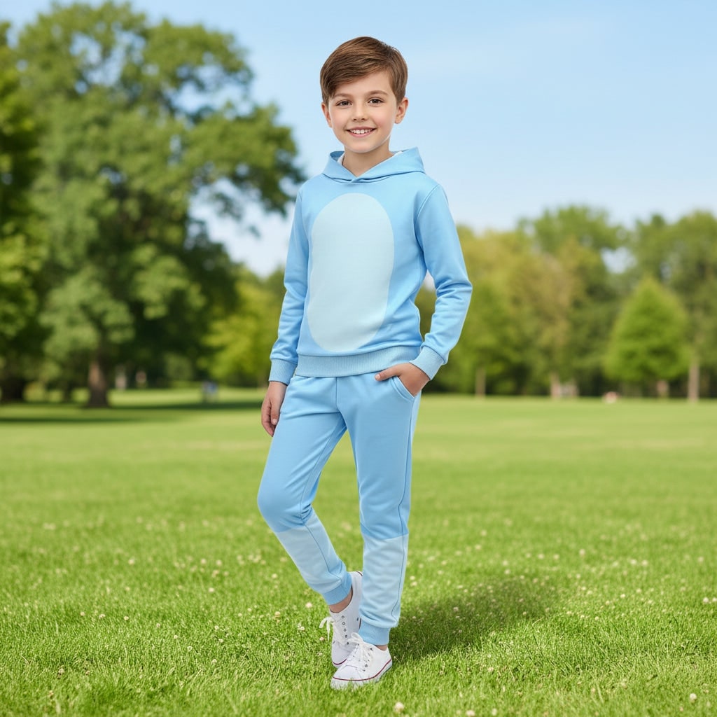 Kids' Halloween Dog Costume with Face Mask Hoodie and Sweatpants Dress Up Outfit Set - Image 1
