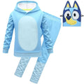 Kids' Halloween Dog Costume with Face Mask Hoodie and Sweatpants Dress Up Outfit Set - Image 2