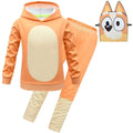 Kids' Halloween Dog Costume with Face Mask Hoodie and Sweatpants Dress Up Outfit Set - Image 8