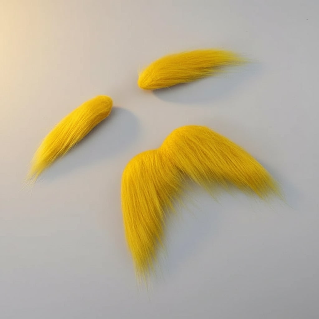 Kids' Halloween Fake Beard and Mustache Set with Self-Adhesive Eyebrows for Costume Party Dress Up - Image 1