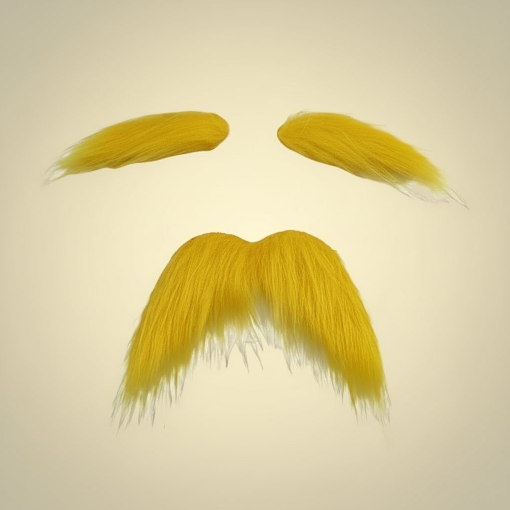 Kids' Halloween Fake Beard and Mustache Set with Self-Adhesive Eyebrows for Costume Party Dress Up - Image 4