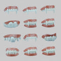 Kids' Halloween Fake Teeth Partials Vampire Costume with Molded Gum Line and Bloody Details for Party - Image 1