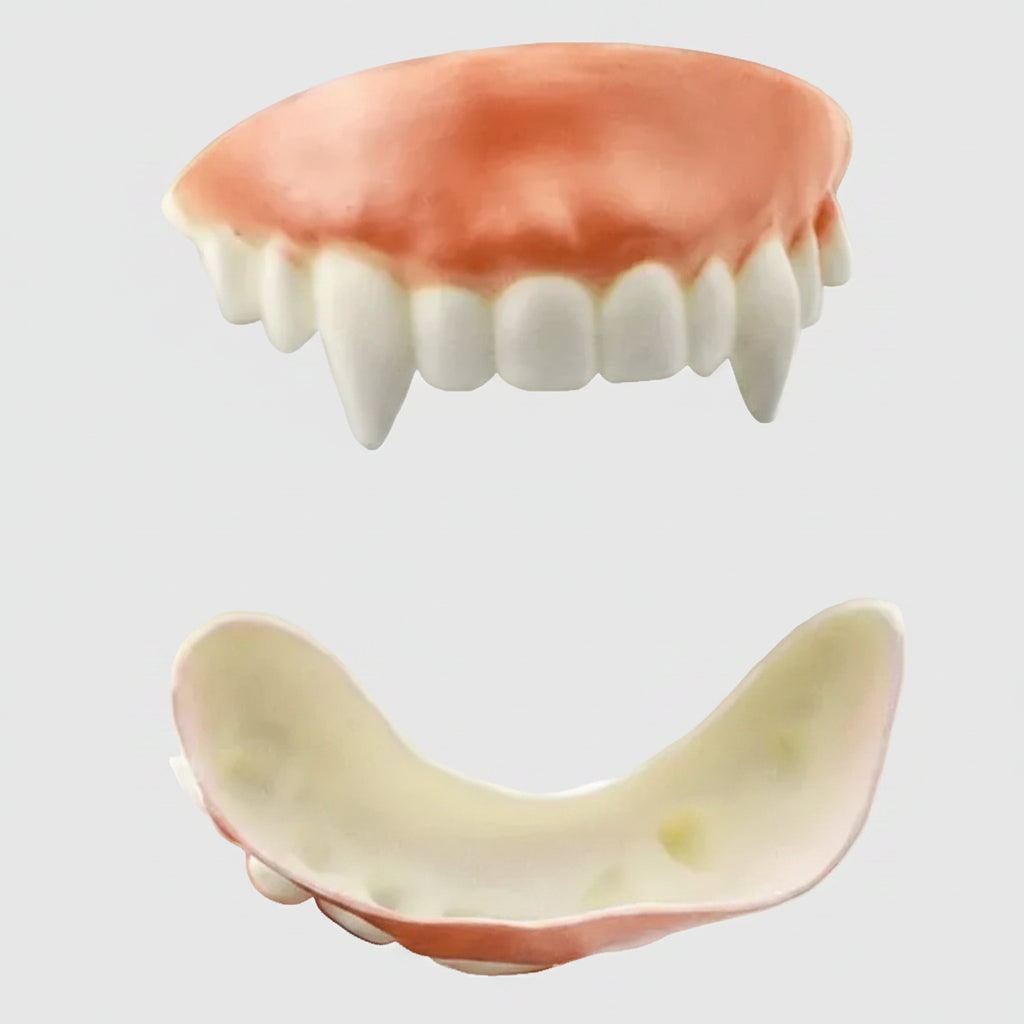 Kids' Halloween Fake Teeth Partials Vampire Costume with Molded Gum Line and Bloody Details for Party - Image 4