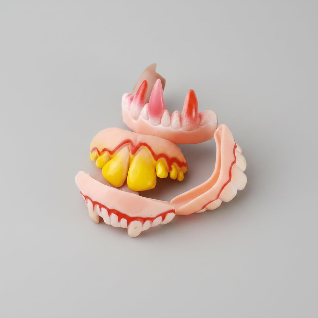 Kids' Halloween Fake Teeth Partials Vampire Costume with Molded Gum Line and Bloody Details for Party - Image 5
