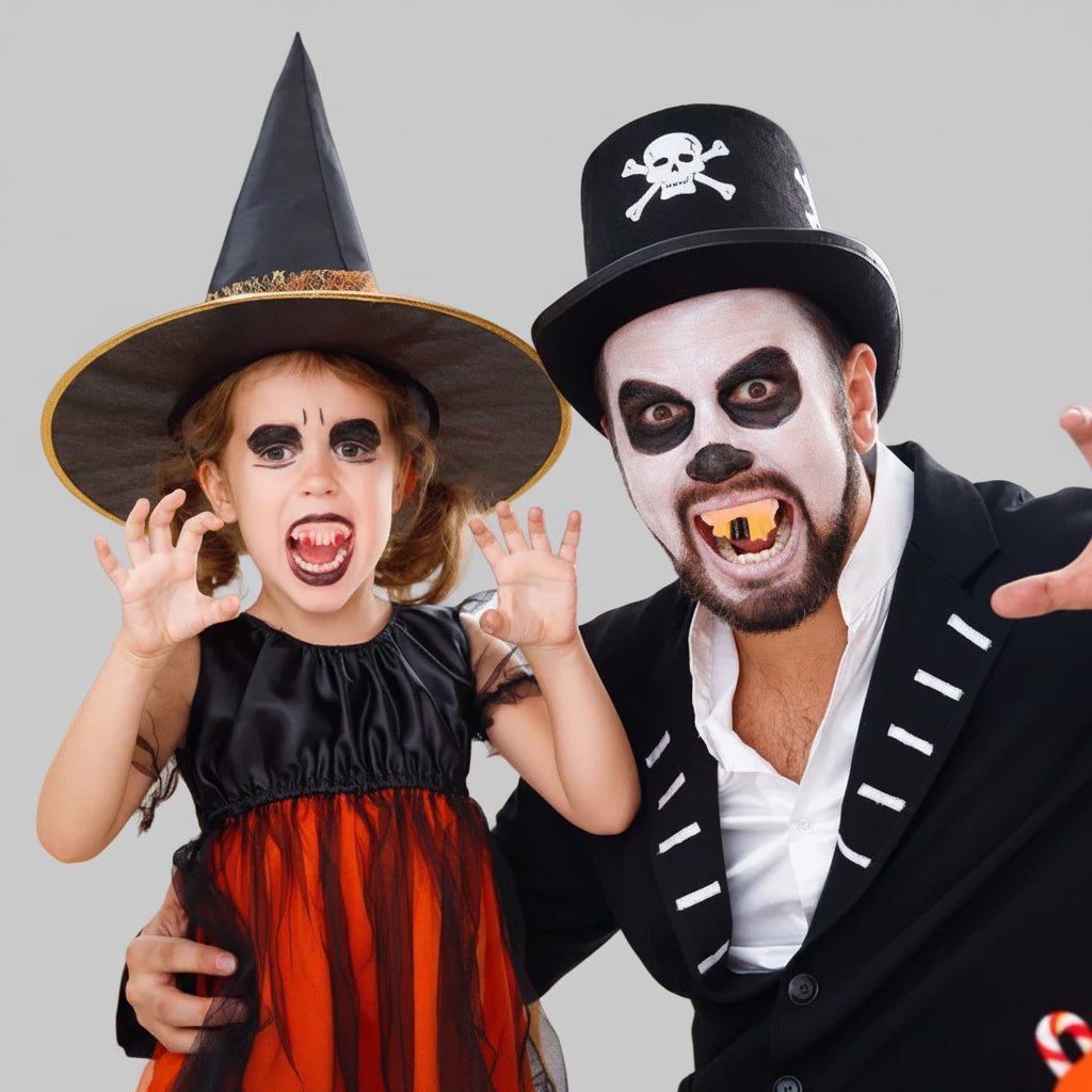 Kids' Halloween Fake Teeth Partials Vampire Costume with Molded Gum Line and Bloody Details for Party - Image 7