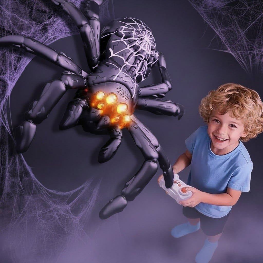 Kids' Halloween Foam Climbing Blocks Wall Crawler Toy with Remote Control and LED Eyes - Image 7
