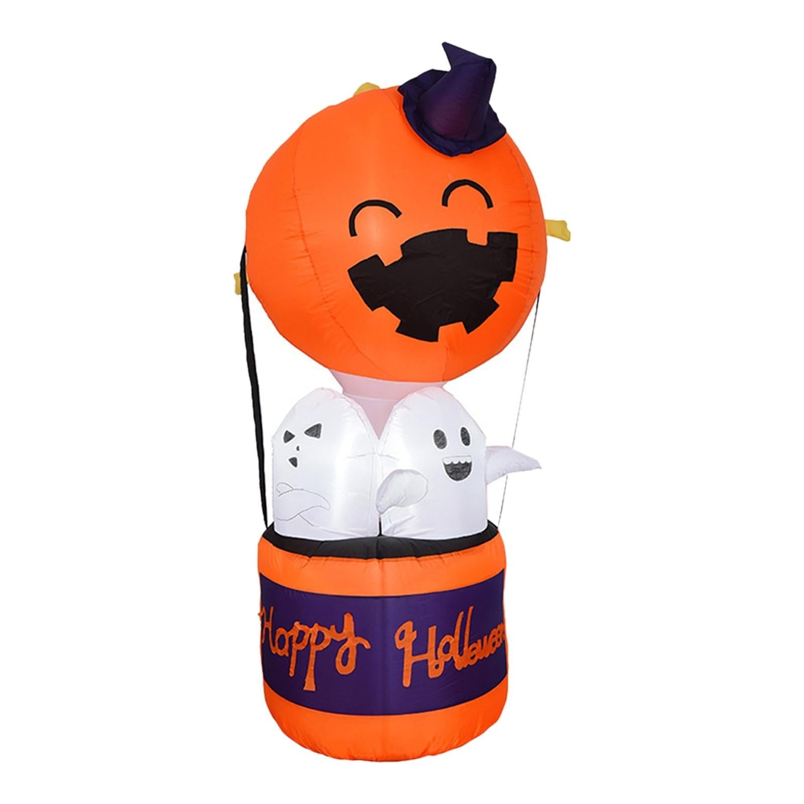 Kids' Halloween Inflatable Pumpkin Hot Air Balloon Decoration with LED Lights for Giant Outdoor Yard - Image 5