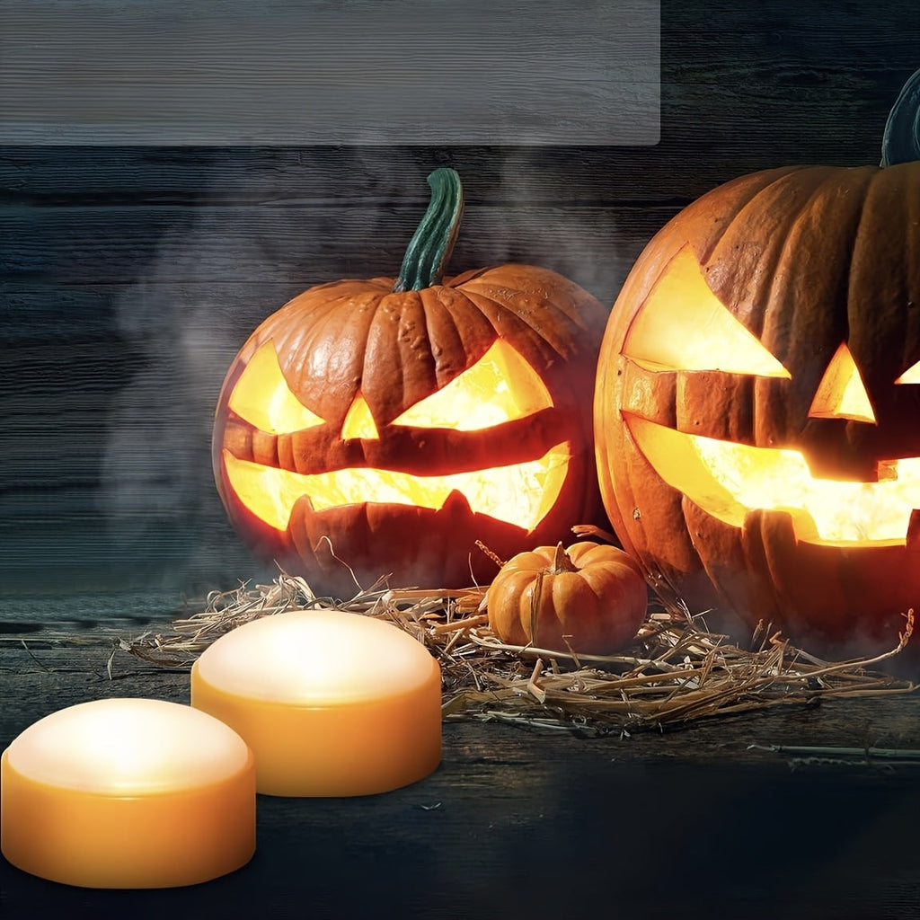 Kids' Halloween Jack O Lantern Pumpkin Lights with Remote Control and LED Candles for Decoration - Image 1