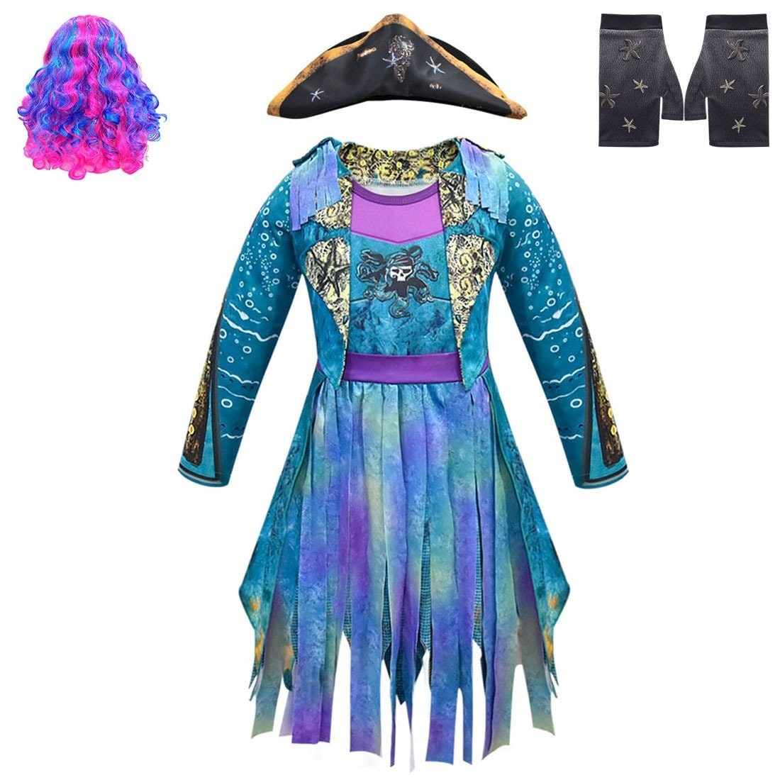 Kids' Halloween Pirate Costume Dress Outfit with Tricorn and for Historically Accurate Clothes - Image 1