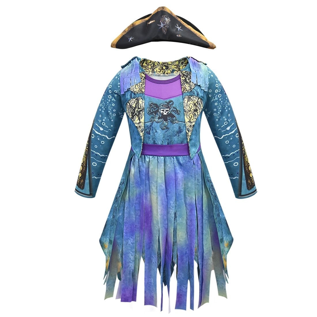 Kids' Halloween Pirate Costume Dress Outfit with Tricorn and for Historically Accurate Clothes - Image 4