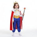 Kids' Halloween Prince Costume Set with Crown and Scepter for Royal Dress Up Party - Image 1