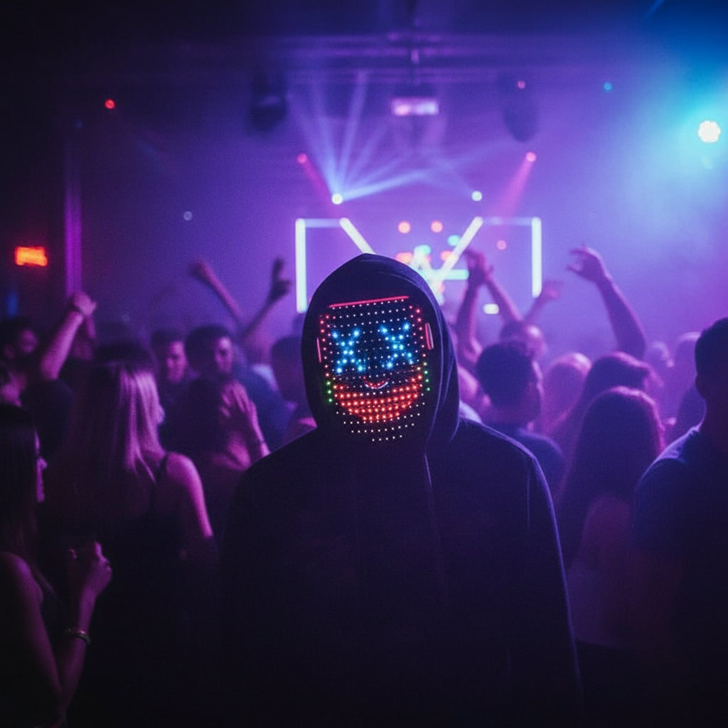 Kids' Halloween Red Light LED Mask with Therapy for at Home Party Costume - Image 1