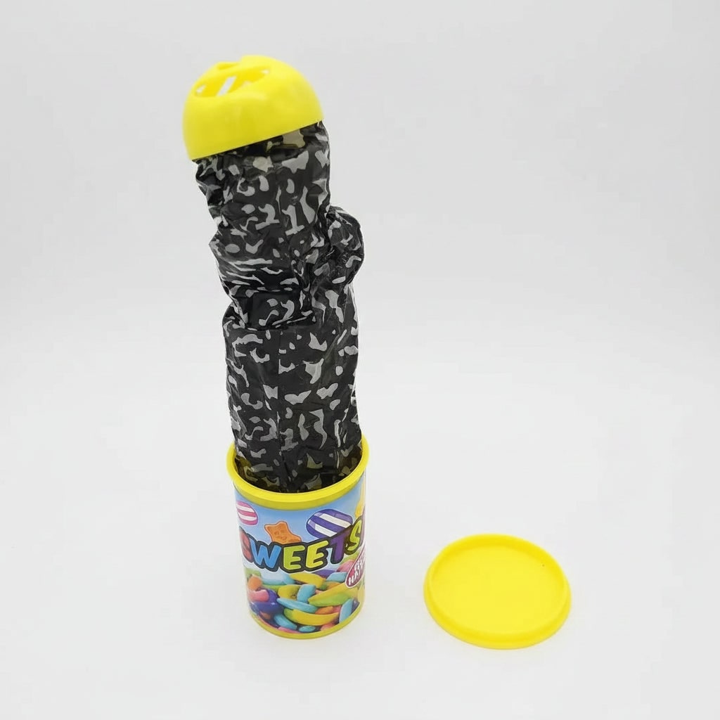 Kids' Halloween Snake in a Can Shock Toy with Spring-Loaded Jumping Surprise for Party Decoration - Image 2