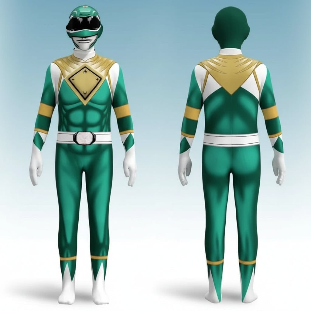 Kids' Halloween Superhero Bodysuit Costume Spandex Full Body with Integrated Mask Gloves and Socks - Image 1
