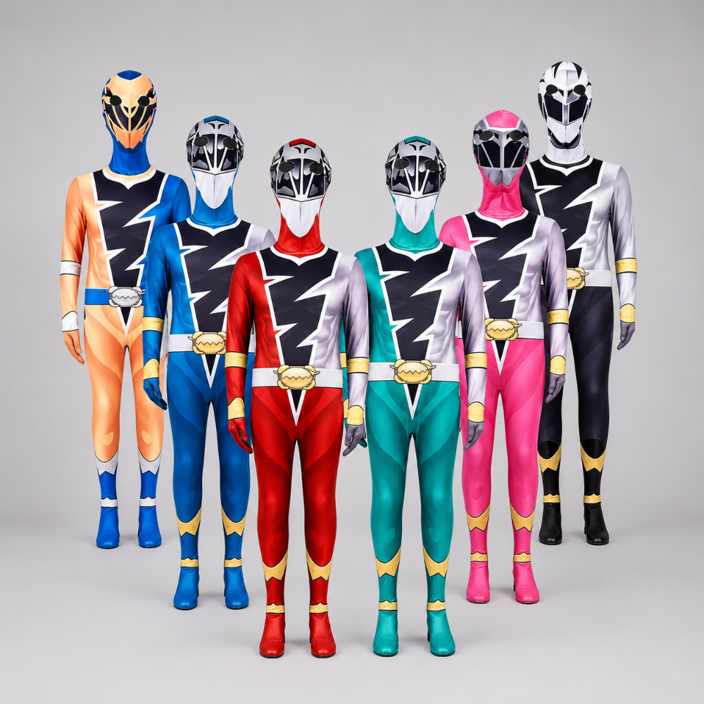 Kids' Halloween Superhero Morphsuit Full Body Costume with Mask - Image 1