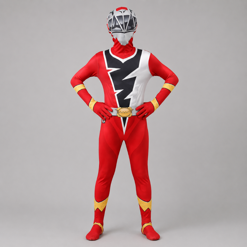 Kids' Halloween Superhero Morphsuit Full Body Costume with Mask - Image 3