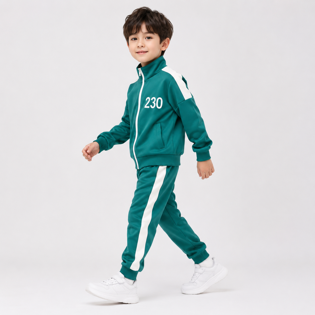 Kids' Halloween survival game Costume 067 Frontman Three-Piece Set with Player Number and Patch Details - Image 1