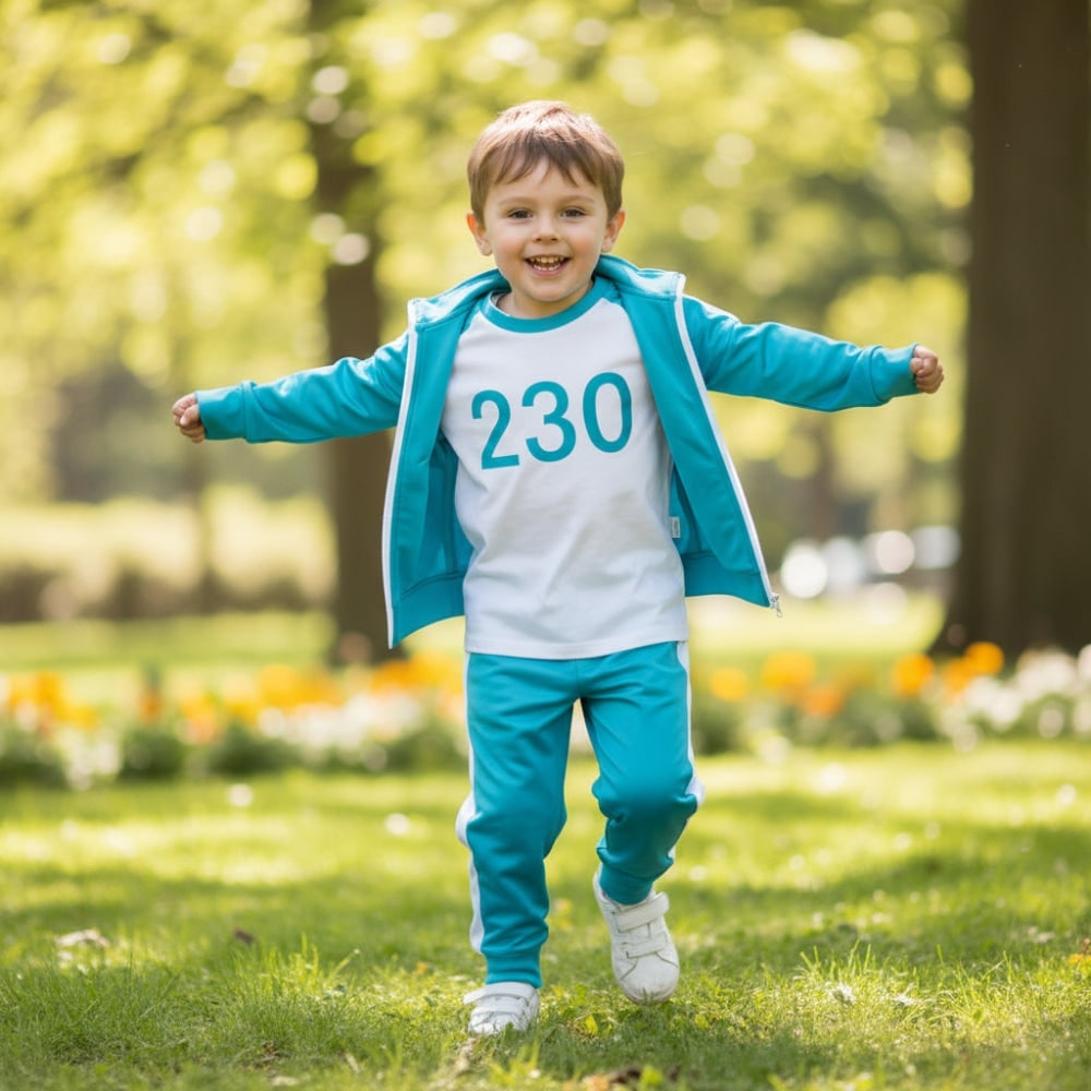 Kids' Halloween survival game Costume 067 Player Outfit Three-Piece Zip Jacket and Pants Set - Image 1