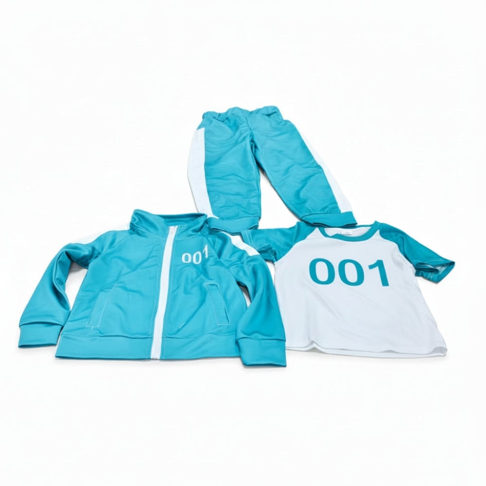 Kids' Halloween survival game Costume 067 Player Outfit Three-Piece Zip Jacket and Pants Set - Image 2