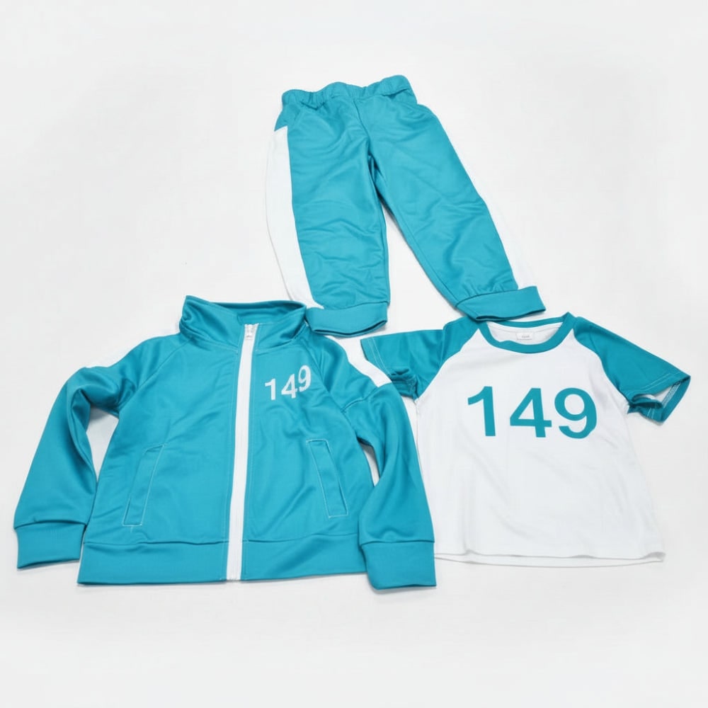 Kids' Halloween survival game Costume 067 Player Outfit Three-Piece Zip Jacket and Pants Set - Image 4