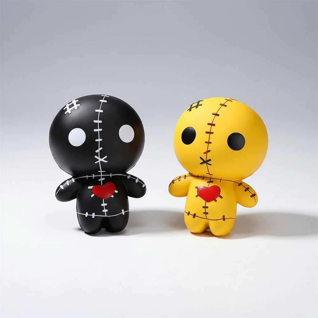 Kids' Halloween Voodoo Doll Squishy Toy for Stress Relief with Slow Rising Foam and Stitched Details - Image 9