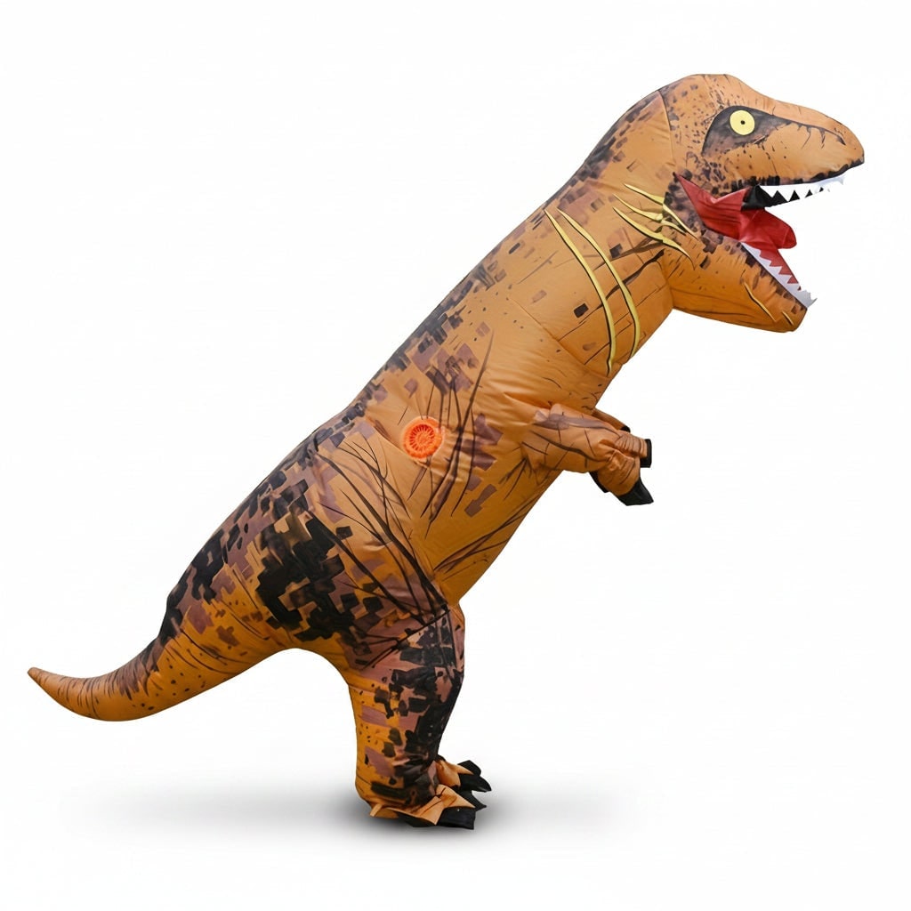 Kids' Inflatable Dinosaur Costume Suit with Built-In Fan for Halloween - Image 4