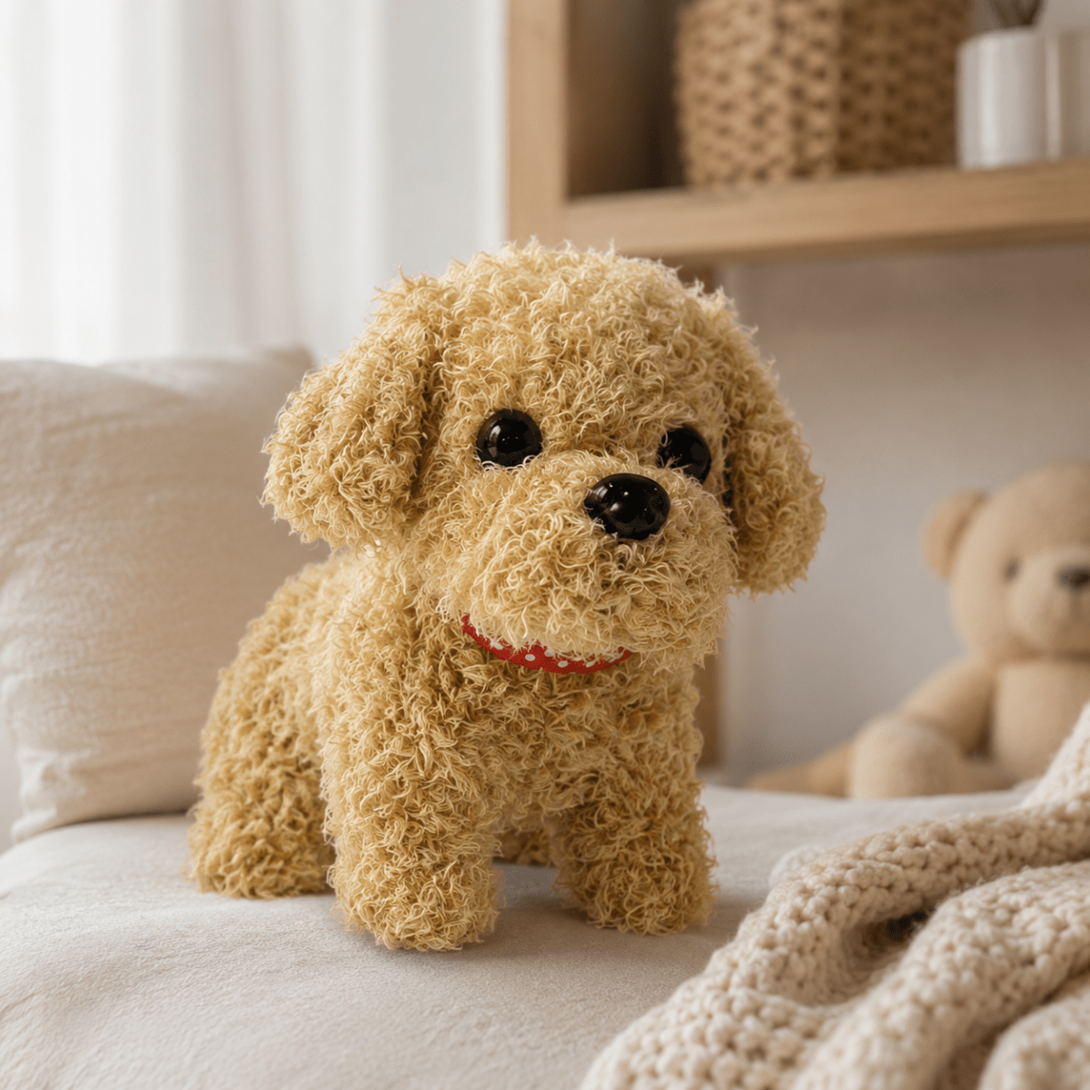 Kids' Interactive Toy Dog Robot with Movement and Sounds Battery Operated Plush Puppy Tug Of War - Image 3