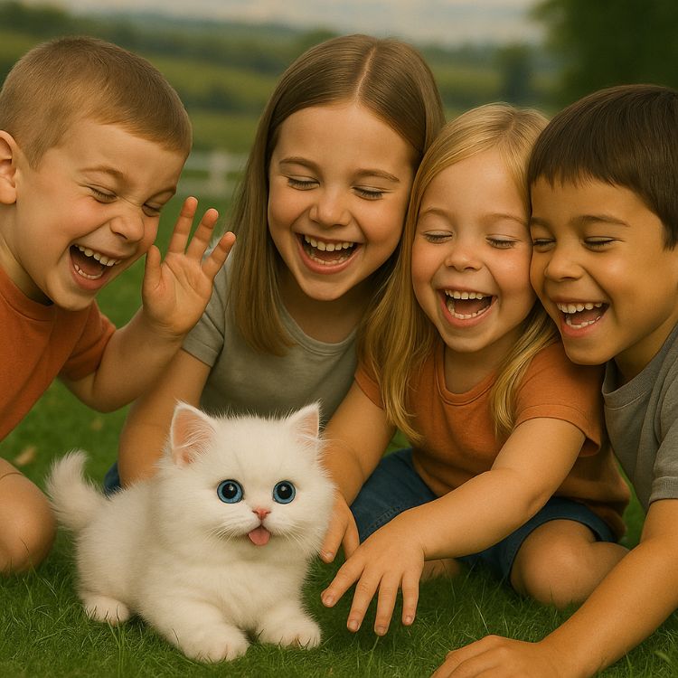 Interactive Realistic White Persian Robot Kitten Toy – Walks, Meows, and Wags Its Tail