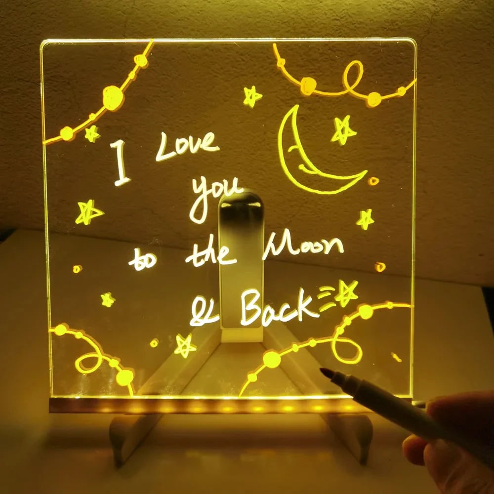 Kids' LED Note Board Dry Erase Smart Whiteboard with Stand and Adjustable Light - Image 5