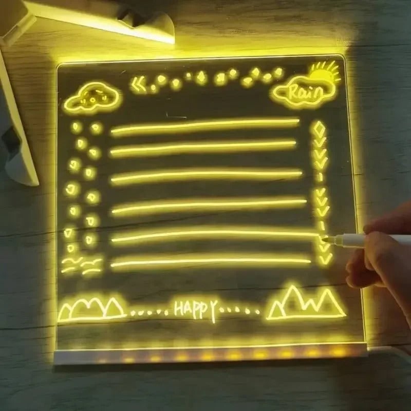 Kids' LED Note Board Dry Erase Smart Whiteboard with Stand and Adjustable Light - Image 7