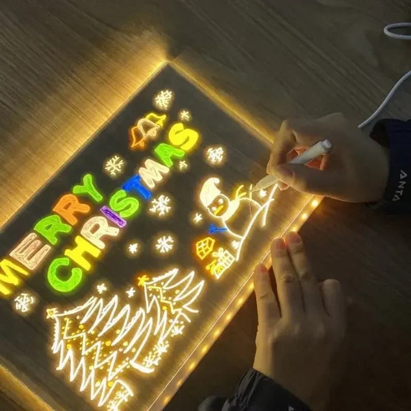 Kids' LED Note Board Dry Erase Smart Whiteboard with Stand and Adjustable Light - Image 8
