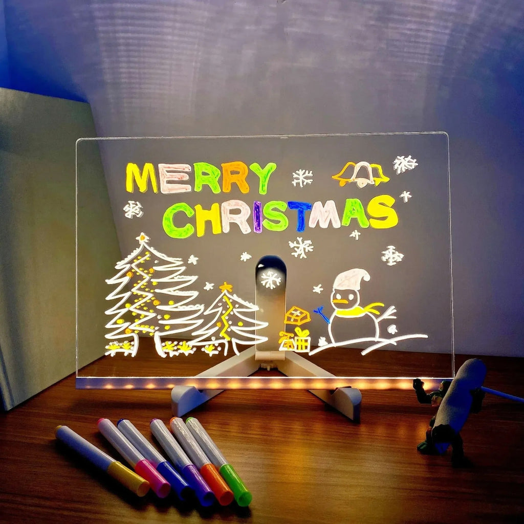 Kids' LED Note Board Dry Erase Smart Whiteboard with Stand and Adjustable Light - Image 9