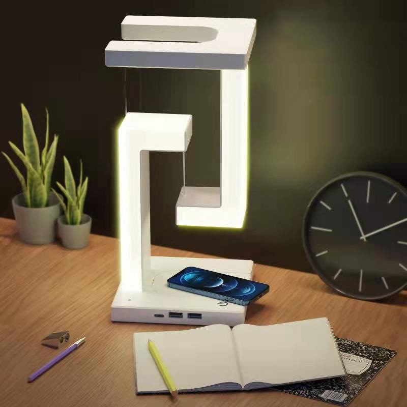 Kids' LED Table Lamp with USB Ports and Geometric Tensegrity Design for Desk and Bedside Clip - Image 4