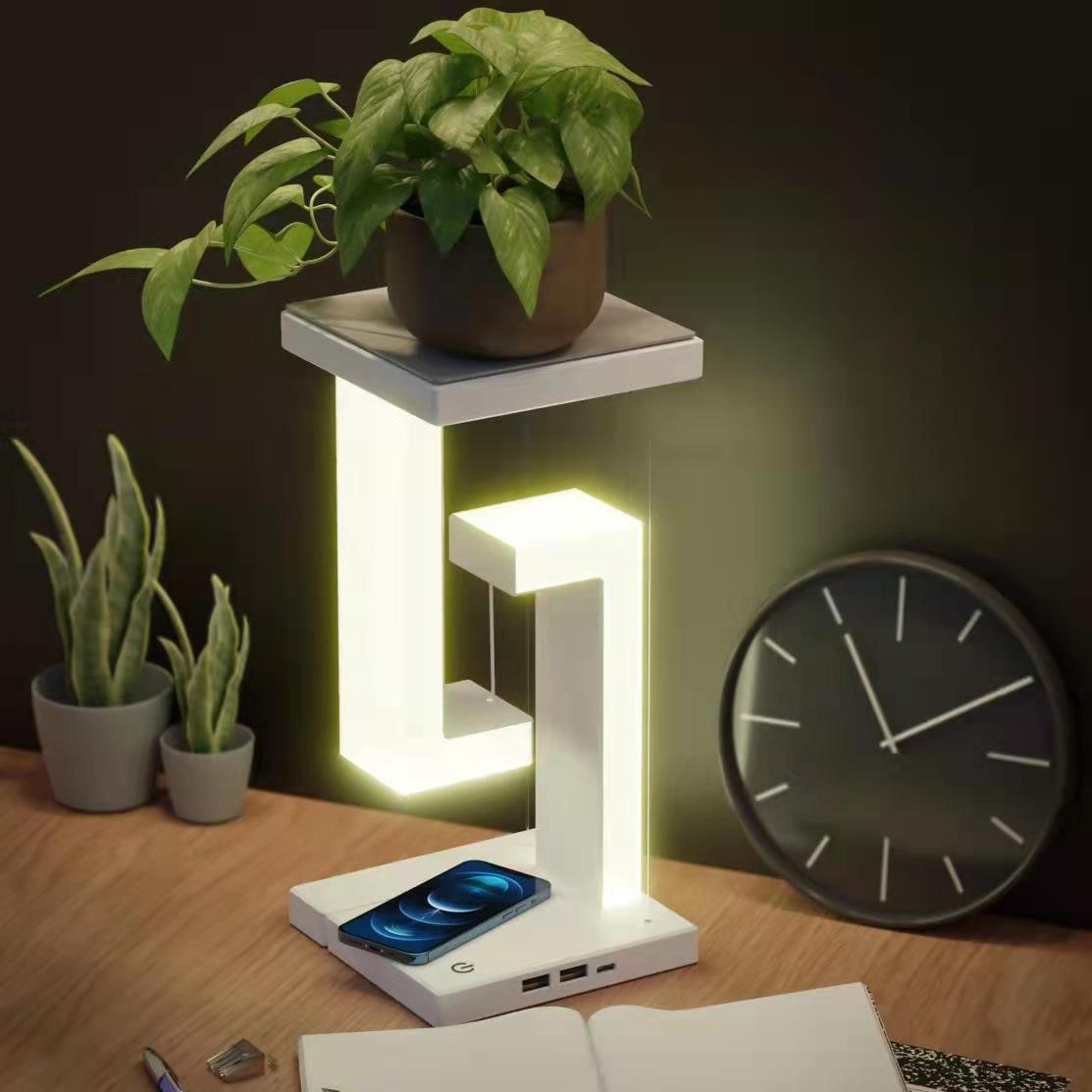 Kids' LED Table Lamp with USB Ports and Geometric Tensegrity Design for Desk and Bedside Clip - Image 5