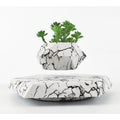 Kids' Levitating Plant Pot with Floating Magnetic Base and Marble Pattern Rotating Planter - Image 4