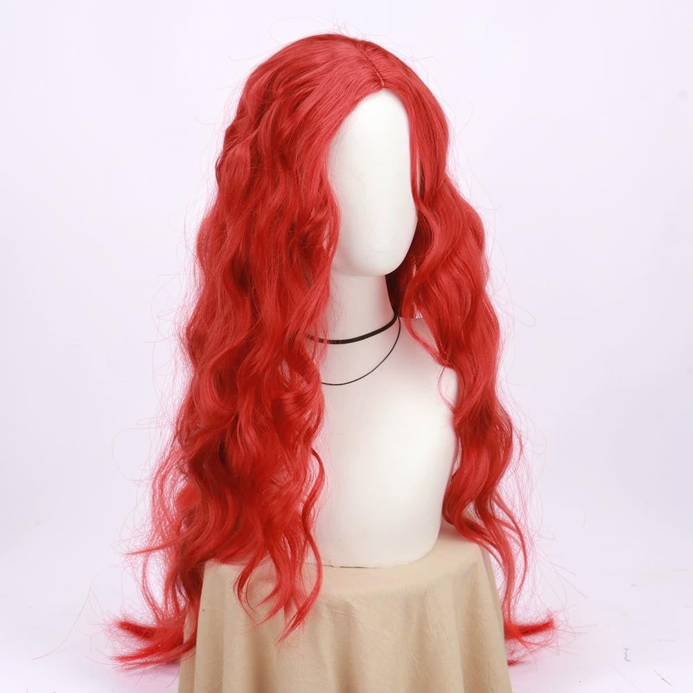 Kids' Little Red Riding Hood Halloween Cosplay Costume with Studded Gloves - Image 5