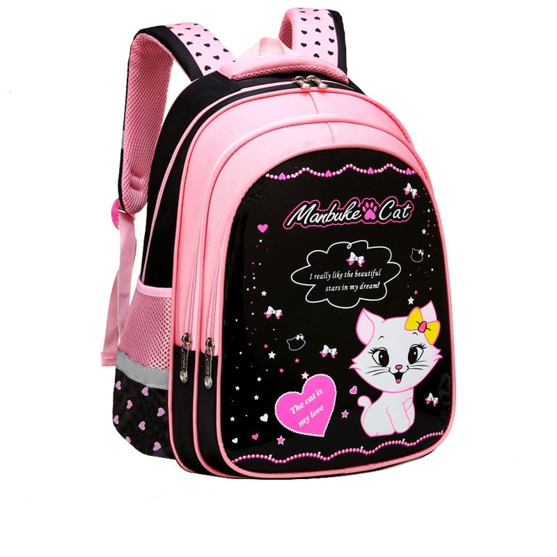 Kids' Lunch Box Backpack Set with Matching Pencil Case Cartoon Cat Print Waterproof and Bag Combo - Image 16