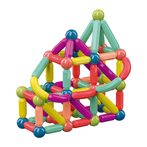Kids' Magnetic Building Blocks and Sticks Toys with Metal Balls Jumbo Tiles - Image 3