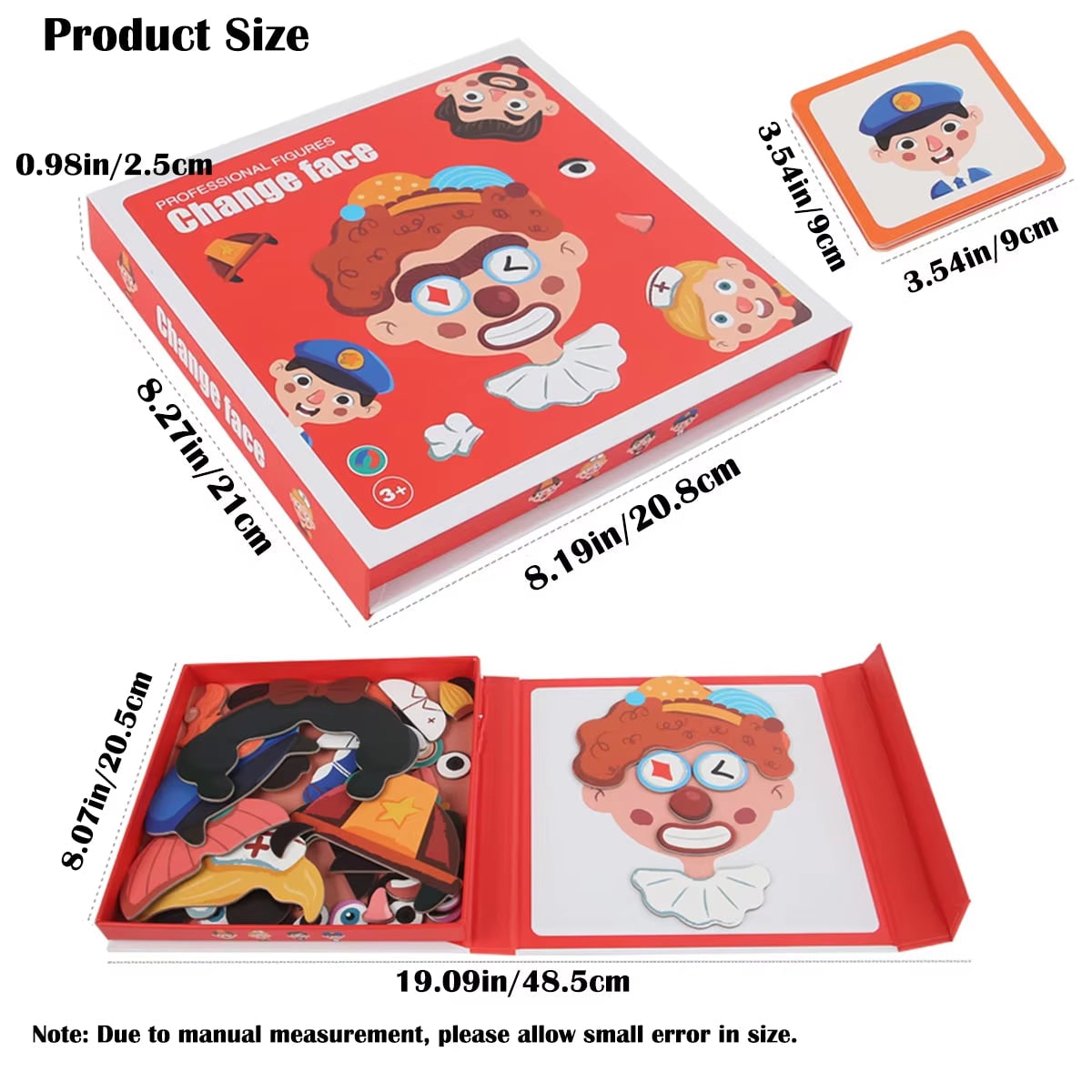 Kids' Magnetic Puzzle Book with Mix-And-Match Face Pieces - Image 3
