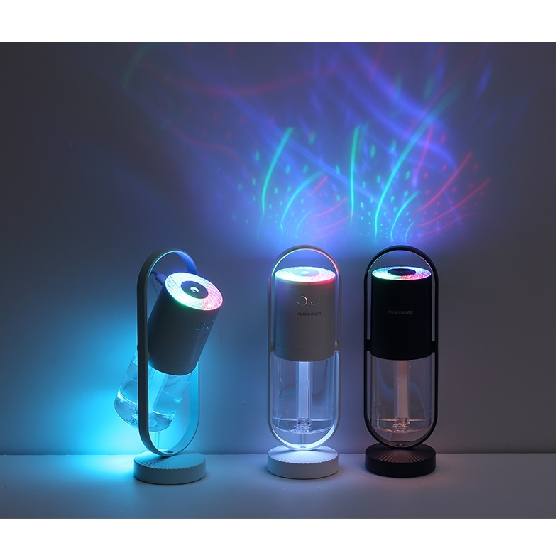 Kids' Mini Ultrasonic Cool Mist Humidifier with Rotating Stand and LED Projector Night Light - Image 2