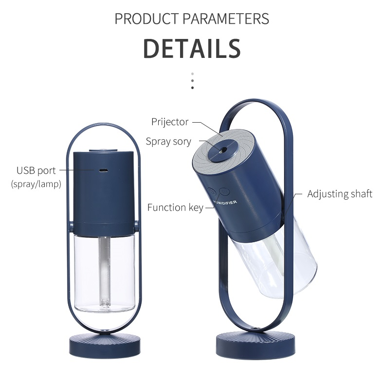 Kids' Mini Ultrasonic Cool Mist Humidifier with Rotating Stand and LED Projector Night Light - Image 21
