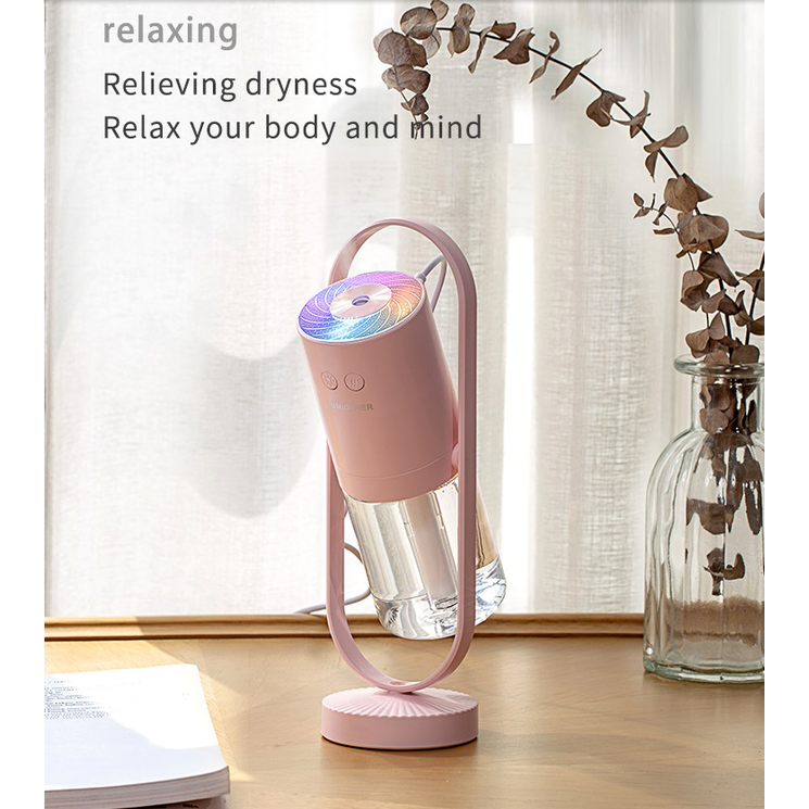 Kids' Mini Ultrasonic Cool Mist Humidifier with Rotating Stand and LED Projector Night Light - Image 7