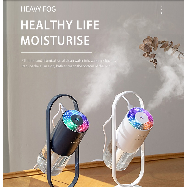 Kids' Mini Ultrasonic Cool Mist Humidifier with Rotating Stand and LED Projector Night Light - Image 9
