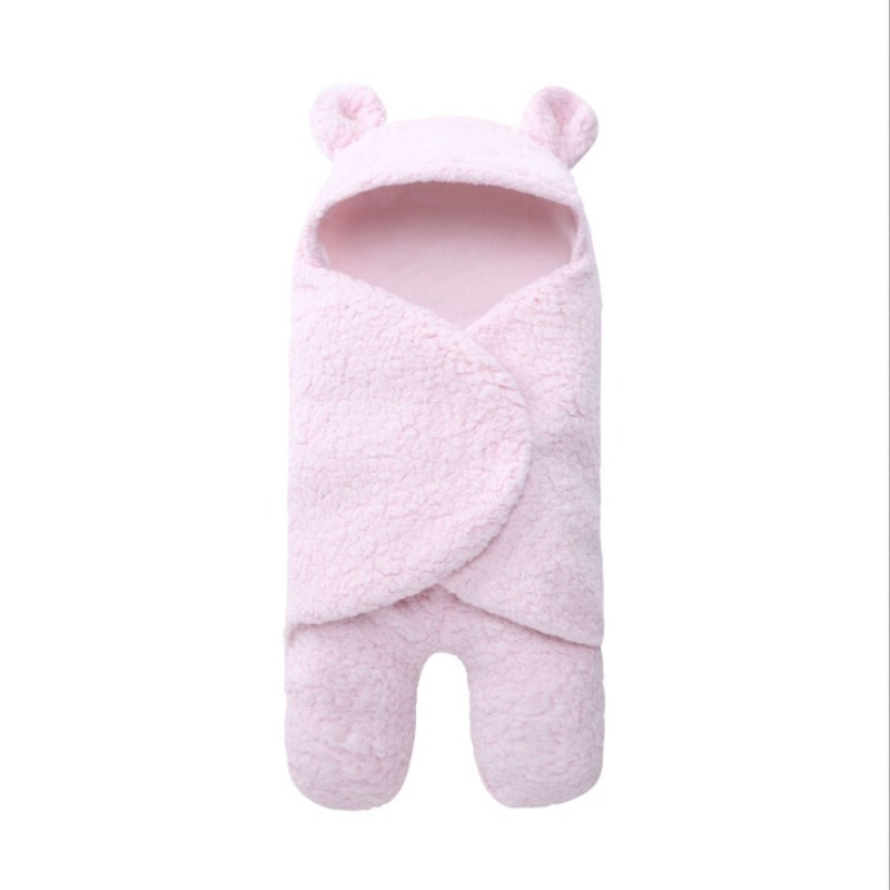 Kids' Newborn Swaddle Blanket with Legs Hooded Infant and Baby Sleeping Bag with Sherpa Fleece - Image 5