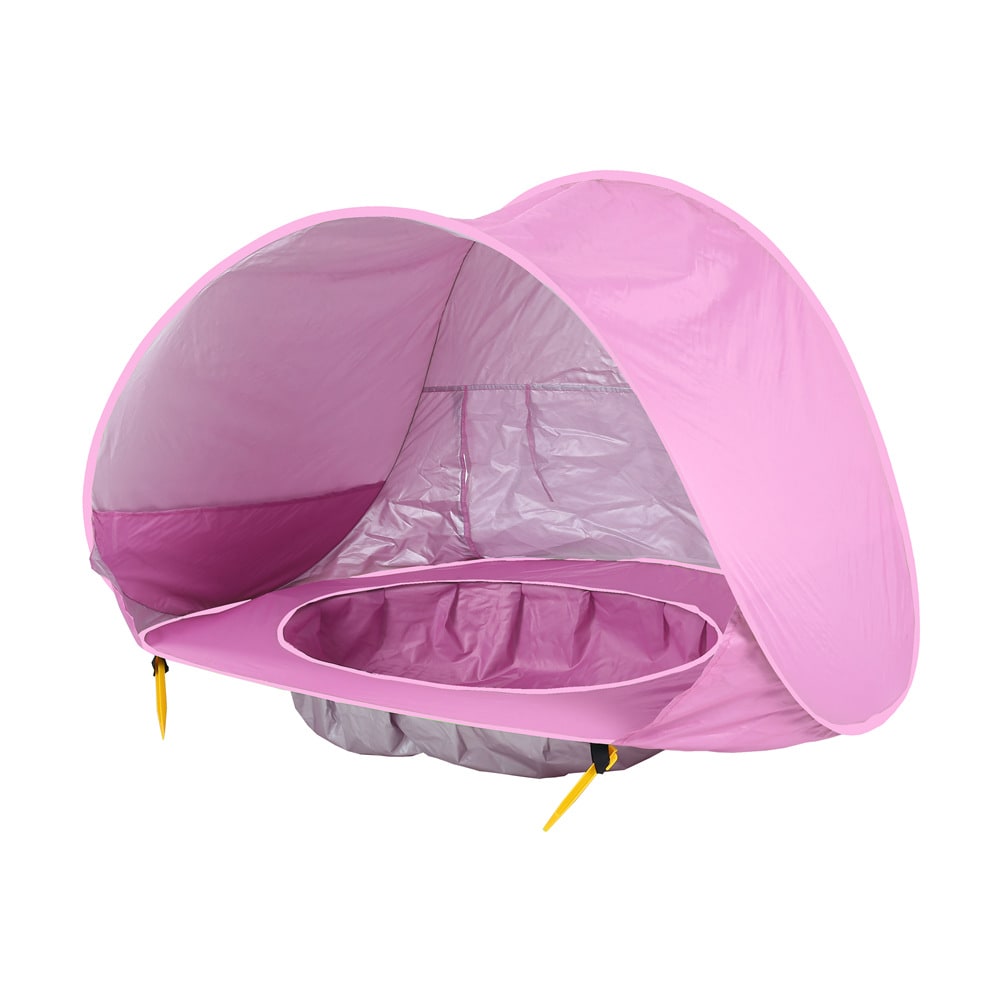 Kids' Pop Up Beach Tent Sun Shade with Built-In Wading Pool and Shelter for Babies Toddlers - Image 1