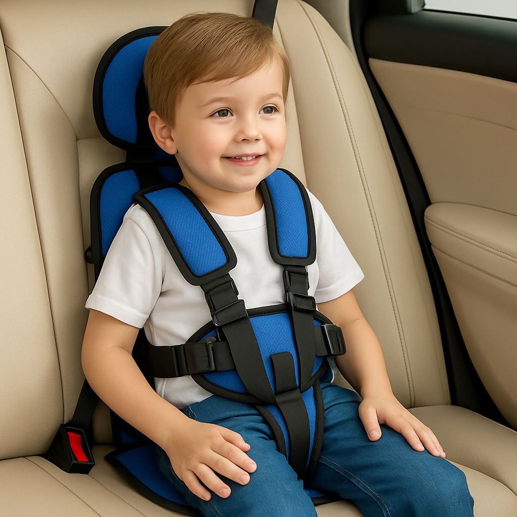 Kids' Portable Car Seat and Highback Booster Travel with 5-Point Harness and Padded Headrest - Image 1