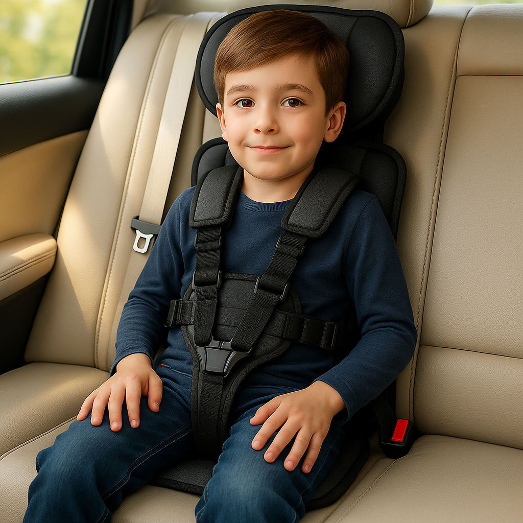 Kids' Portable Car Seat and Highback Booster Travel with 5-Point Harness and Padded Headrest - Image 6