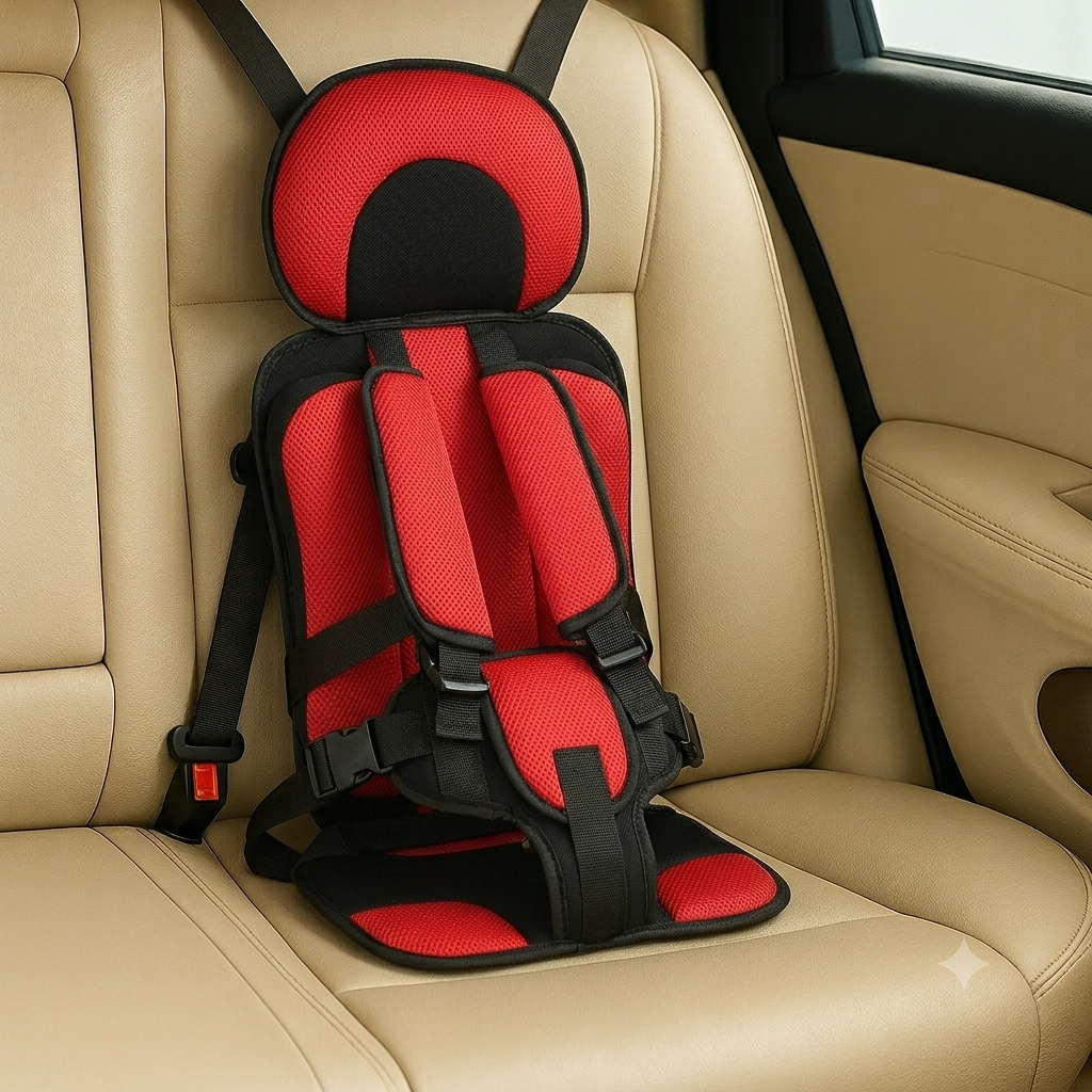 Kids' Portable Car Seat Highback Booster Travel with Five-Point Harness and Padded Headrest - Image 5
