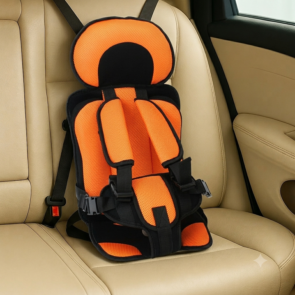 Kids' Portable Car Seat Highback Booster Travel with Five-Point Harness and Padded Headrest - Image 8