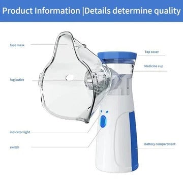 Kids' Portable Nebulizer for Asthma and Respiratory Care with Handheld Mesh Machine - Image 5